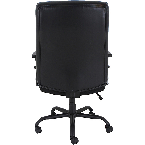 Lorell Big & Tall Executive High-Back Chair With Adjustable Arms Black Seat Color - Bonded Leather Seat Material - Black Back Color - Bonded Leather Back Material - High Back - 5-star Base - Armrest - 1 Each (LLR48846)
