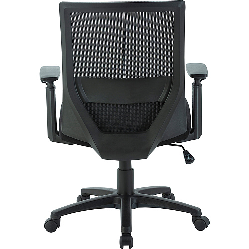 Lorell SOHO Mesh Mid-Back Task Chair Gray Seat Color - Fabric Seat Material - Gray Back Color - Fabric Back Material - Mid Back - 5-star Base - Black - Armrest - 1 Each (LLR41840)