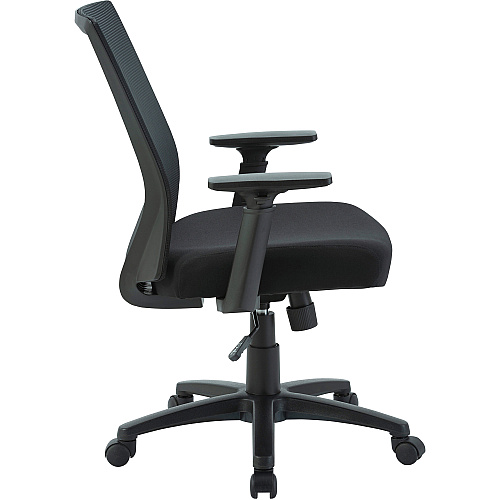 Lorell SOHO Mesh Mid-Back Task Chair Gray Seat Color - Fabric Seat Material - Gray Back Color - Fabric Back Material - Mid Back - 5-star Base - Black - Armrest - 1 Each (LLR41840)