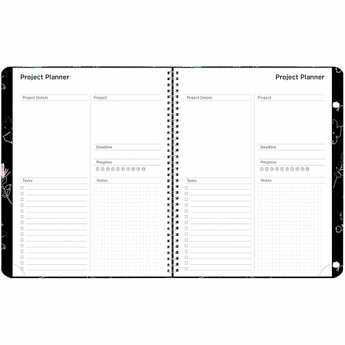 Rediform Watercolor Weekly/Monthly Planner Julian Dates - Weekly, Monthly - 12 Month - January 2026 to December 2026 - 7:00 AM to 5:45 PM - Saturday, 7:00 AM to 8:45 PM - Monday - Friday, Quarter-hourly - 1 Week, 1 Month Double Page Layout - Whi (C958G01)