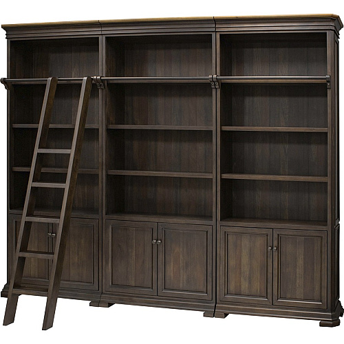 Martin Sonoma Veneer Bookcase 94" Height x 40" Width x 14" Depth - 2 Door(s) - 3 Adjustable Shelf(ves) - Material: Wood Veneer - Finish: Dark Roast - 1 Each (IMSA4094L)