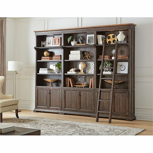 Martin Sonoma Veneer Bookcase 94" Height x 40" Width x 14" Depth - 2 Door(s) - 3 Adjustable Shelf(ves) - Material: Wood Veneer - Finish: Dark Roast - 1 Each (IMSA4094R)