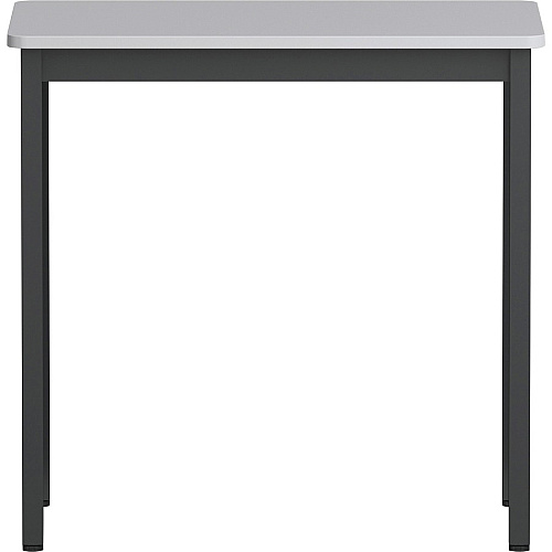 Lorell Utility Table Gray Rectangle, Laminated Top - Powder Coated Black Base - 500 lb Capacity - 30" Table Top Width x 18.13" Table Top Depth - 30" Height - Assembly Required - Melamine Top Material - 1 Each (LLR60752)