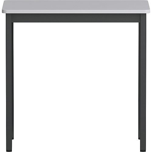 Lorell Utility Table Gray Rectangle, Laminated Top - Powder Coated Black Base - 500 lb Capacity - 30" Table Top Width x 18.13" Table Top Depth - 30" Height - Assembly Required - Melamine Top Material - 1 Each (LLR60752)