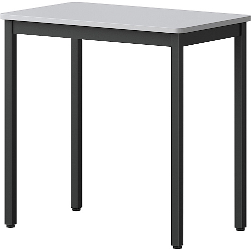 Lorell Utility Table Gray Rectangle, Laminated Top - Powder Coated Black Base - 500 lb Capacity - 30" Table Top Width x 18.13" Table Top Depth - 30" Height - Assembly Required - Melamine Top Material - 1 Each (LLR60752)