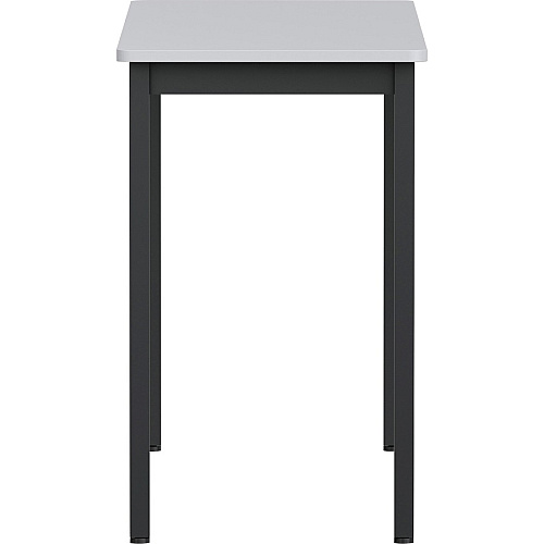 Lorell Utility Table Gray Rectangle, Laminated Top - Powder Coated Black Base - 500 lb Capacity - 30" Table Top Width x 18.13" Table Top Depth - 30" Height - Assembly Required - Melamine Top Material - 1 Each (LLR60752)