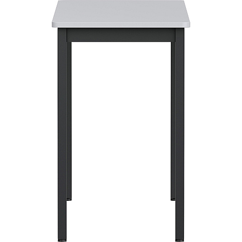 Lorell Utility Table Gray Rectangle, Laminated Top - Powder Coated Black Base - 500 lb Capacity - 30" Table Top Width x 18.13" Table Top Depth - 30" Height - Assembly Required - Melamine Top Material - 1 Each (LLR60752)
