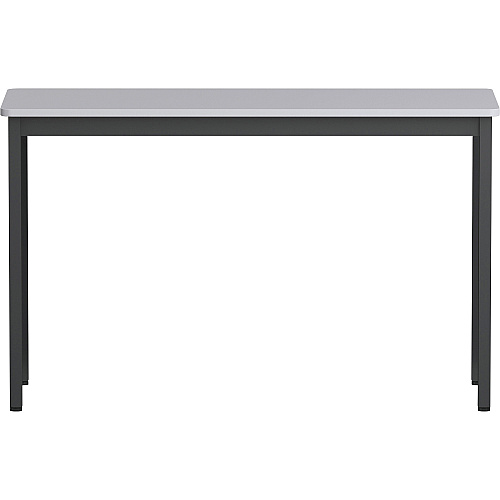Lorell Utility Table Gray Rectangle, Laminated Top - Powder Coated Black Base - 500 lb Capacity - 47.25" Table Top Width x 18.13" Table Top Depth - 30" Height - Assembly Required - Melamine Top Material - 1 Each (LLR60753)