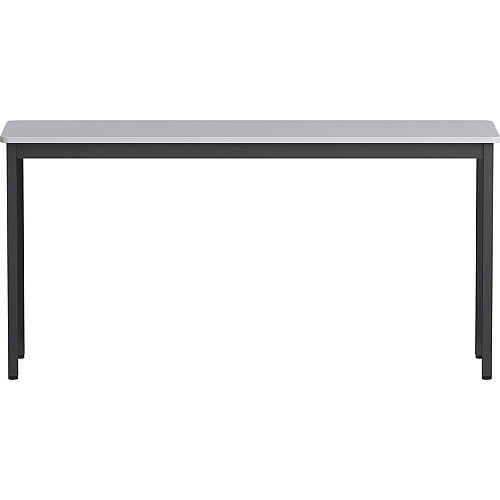 Lorell Utility Table Gray Rectangle, Laminated Top - Powder Coated Black Base - 500 lb Capacity - 59.88" Table Top Width x 18.13" Table Top Depth - 30" Height - Assembly Required - Melamine Top Material - 1 Each (LLR60754)