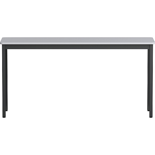 Lorell Utility Table Gray Rectangle, Laminated Top - Powder Coated Black Base - 500 lb Capacity - 59.88" Table Top Width x 18.13" Table Top Depth - 30" Height - Assembly Required - Melamine Top Material - 1 Each (LLR60754)