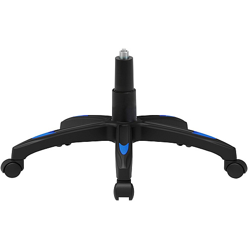 Lorell High-Back Gaming Chair Vinyl, Nylon - Blue, Black, Gray (LLR84395)