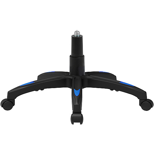 Lorell High-Back Gaming Chair Vinyl, Nylon - Blue, Black, Gray (LLR84395)