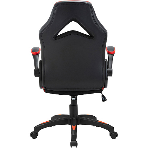 Lorell High-Back Gaming Chair Vinyl, Nylon - Red, Black, Gray (LLR84394)