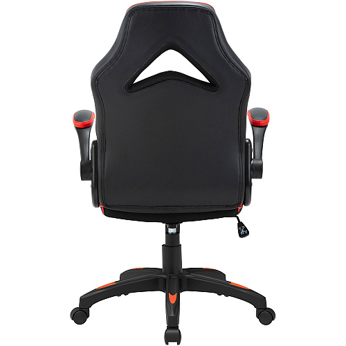 Lorell High-Back Gaming Chair Vinyl, Nylon - Red, Black, Gray (LLR84394)