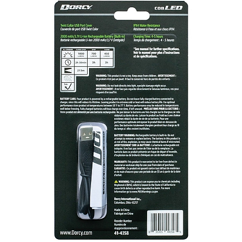 Dorcy Ultra 1000 Lumen USB Rechargeable Flashlight With Powerbank (414358)