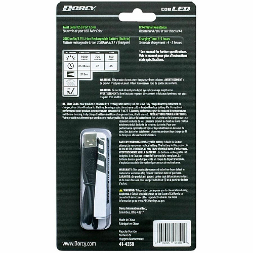 Dorcy Ultra 1000 Lumen USB Rechargeable Flashlight With Powerbank (414358)