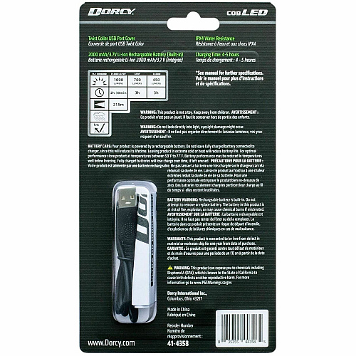 Dorcy Ultra 1000 Lumen USB Rechargeable Flashlight With Powerbank (414358)