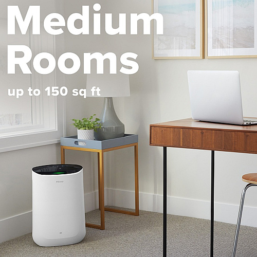 Filtrete Smart Room Air Purifier FAP-SC02, Medium Room, White True HEPA - 150 Sq. ft. - White (FAPSC02N)