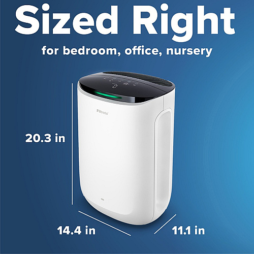 Filtrete Smart Room Air Purifier FAP-SC02, Medium Room, White True HEPA - 150 Sq. ft. - White (FAPSC02N)