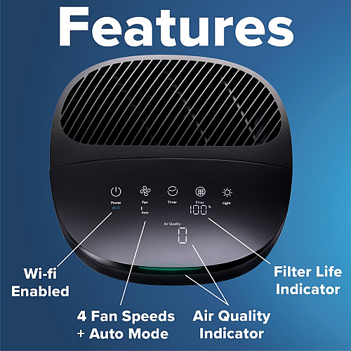 Filtrete Smart Room Air Purifier FAP-ST02, Large Room, White True HEPA - 310 Sq. ft. - White (FAPST02N)