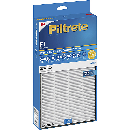 Filtrete Air Filter HEPA - For Air Purifier - Remove Allergens, Remove Bacteria, Remove Virus - ParticlesF1 Filter Grade - 12" Height x 6.7" Width - Polypropylene - 1 Each (FAPFF1N4)