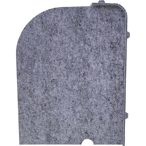 Ghent Acoustic Desktop Surround 3 Panels - 24" Width x 24" Height x 18" Depth - Polyethylene Terephthalate (PET) Felt - Silver - 1 Each (ADS2424SIL)