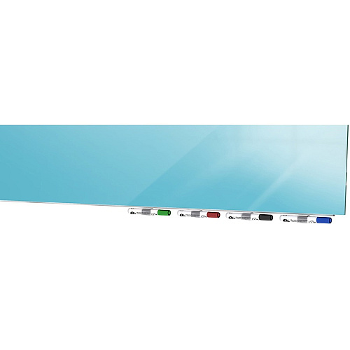 Ghent Magnetic Aria - Horizontal 60" (5 ft) Width x 36" (3 ft) Height - Blue Tempered Glass Surface - Rectangle - Horizontal - Magnetic - Eraser Included - 1 Each (ARIASM35BE)