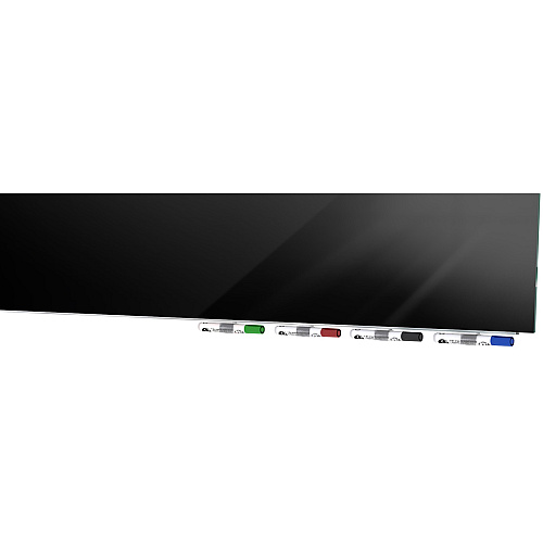 Ghent Magnetic Aria - Horizontal 72" (6 ft) Width x 36" (3 ft) Height - Black Tempered Glass Surface - Rectangle - Horizontal - Magnetic - Eraser Included - 1 Each (ARIASM36BK)