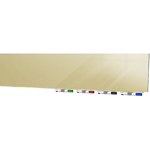 Ghent Magnetic Aria - Horizontal 60" (5 ft) Width x 48" (4 ft) Height - Beige Tempered Glass Surface - Rectangle - Horizontal - Magnetic - Eraser Included - 1 Each (ARIASM45BG)