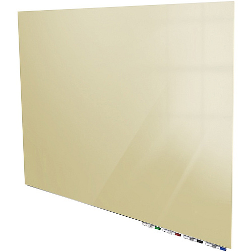 Ghent Magnetic Aria - Horizontal 60" (5 ft) Width x 48" (4 ft) Height - Beige Tempered Glass Surface - Rectangle - Horizontal - Magnetic - Eraser Included - 1 Each (ARIASM45BG)