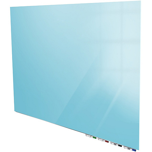 Ghent Magnetic Aria - Horizontal 72" (6 ft) Width x 48" (4 ft) Height - Blue Tempered Glass Surface - Rectangle - Horizontal - Magnetic - Eraser Included - 1 Each (ARIASM46BE)