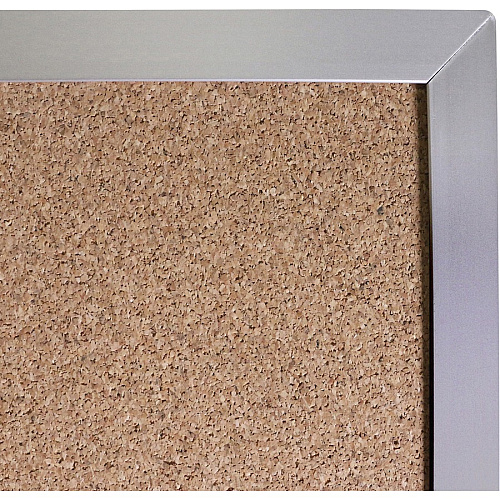 Ghent Bulletin Board 48" Board Height x 36" Board Width - Natural Cork Surface - Durable, Reversible, Wheel, Caster, Portable, Lockable, Mobility, Accessory Tray, Smooth - Silver Aluminum Frame - 78" Height x 41" Width - 1 Carton (ARKK43)