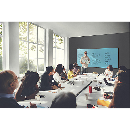 Ghent Harmony Dry Erase Board 36" (3 ft) Width x 24" (2 ft) Height - Tempered Glass Surface - Blue Back - Square - Magnetic - 1 Each (HMYSM23BE)