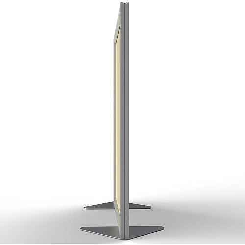 Ghent Partition 48" Width x 54" Height - Aluminum Frame - Porcelain, Vinyl - Caramel - 1 Each (MP54488A)