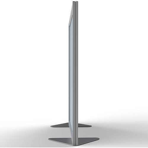 Ghent Partition 48" Width x 54" Height - Aluminum Frame - Porcelain, Vinyl - Silver - 1 Each (MP54488F)