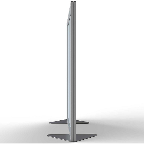 Ghent Partition 48" Width x 54" Height - Aluminum Frame - Porcelain, Vinyl - Silver - 1 Each (MP54488F)
