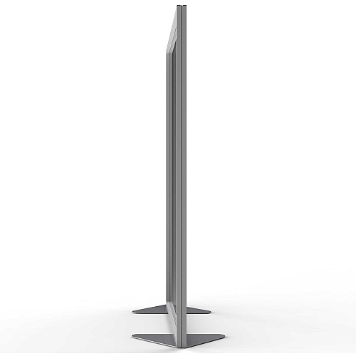 Ghent Partition 48" Width x 72" Height - Aluminum Frame - Porcelain, Vinyl - Clear - 1 Each (MP724870)