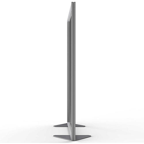 Ghent Partition 48" Width x 72" Height - Aluminum Frame - Porcelain, Vinyl - Clear - 1 Each (MP724870)