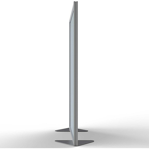 Ghent Partition 48" Width x 72" Height - Aluminum Frame - Porcelain, Vinyl - Silver - 1 Each (MP72488F)