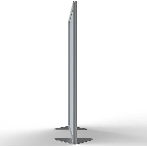 Ghent Partition 48" Width x 72" Height - Aluminum Frame - Porcelain, Vinyl - Silver - 1 Each (MP72488F)