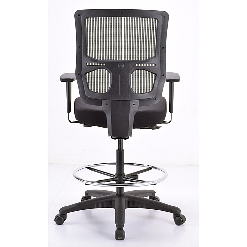 Eurotech Apollo II Extended Height Stool 5-star Base - Black - Armrest - 1 Each (EHS5499)
