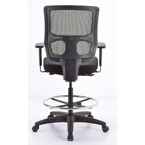 Eurotech Apollo II Extended Height Stool 5-star Base - Black - Armrest - 1 Each (EHS5499)