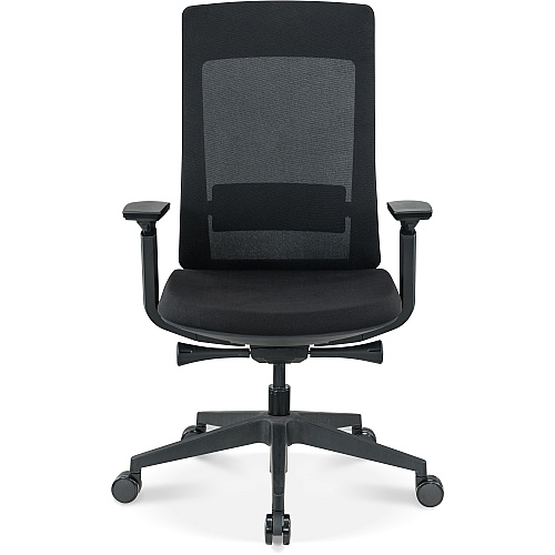 Eurotech Elevate Chair Black Seat Color - Fabric Seat Material - Black Back Color - Mesh Back Material - Black Frame Color - 5-star Base - Armrest - 1 Each (ELV2BLKFSBLK)