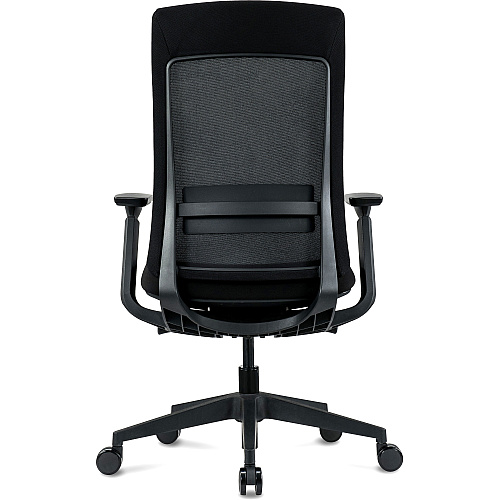 Eurotech Elevate Chair Black Seat Color - Fabric Seat Material - Black Back Color - Mesh Back Material - Black Frame Color - 5-star Base - Armrest - 1 Each (ELV2BLKFSBLK)