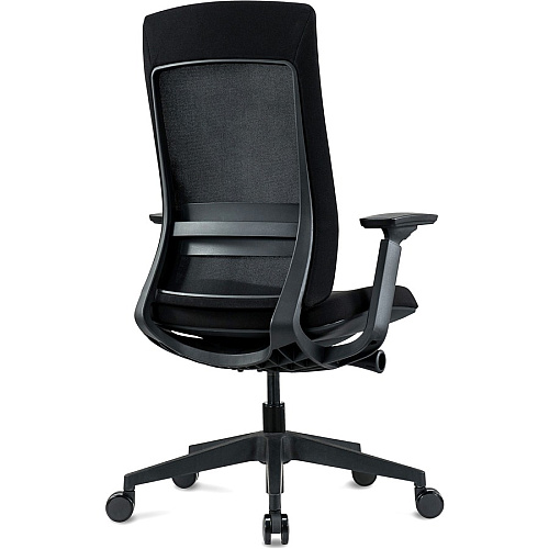Eurotech Elevate Chair Black Seat Color - Fabric Seat Material - Black Back Color - Mesh Back Material - Black Frame Color - 5-star Base - Armrest - 1 Each (ELV2BLKFSBLK)