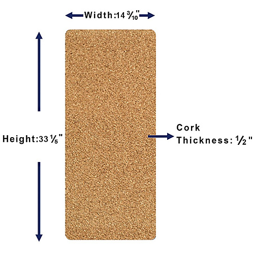 Lorell Do-it-Yourself Frameless Corkboard 36" Board Height x 15" Board Width - Brown Cork Surface - Frameless - Aluminum Frame - 1 Each (LLR18327)