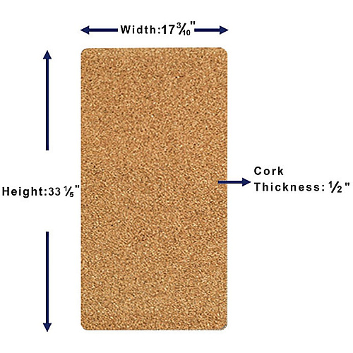 Lorell Do-it-Yourself Frameless Corkboard 36" Board Height x 18" Board Width - Brown Cork Surface - Frameless - Aluminum Frame - 1 Each (LLR18328)