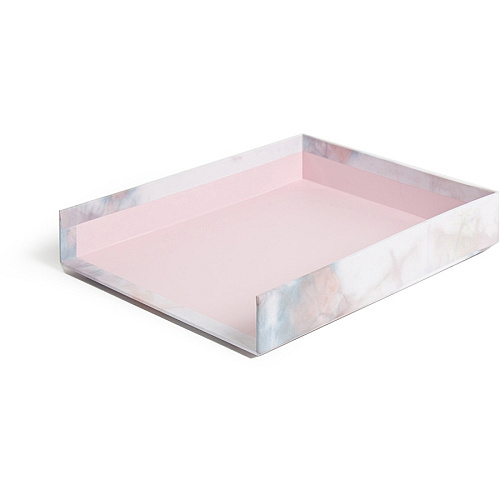 U Brands 4 Piece Desk Organization Kit Desktop - Paper Wrapped - Soft Dye - Chipboard, Paper - 1 Each (3512U0002)