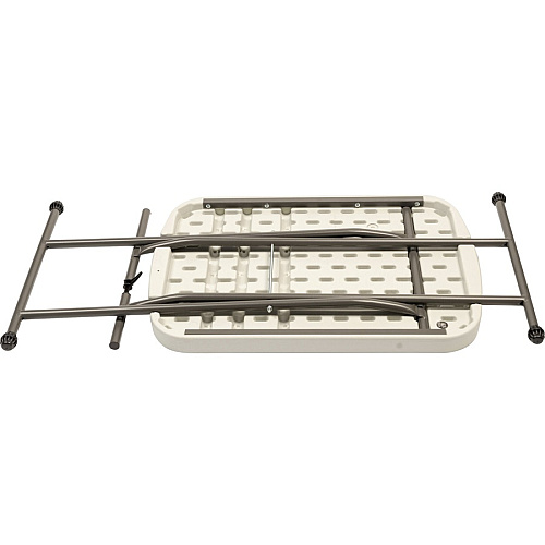 Iceberg IndestrucTable Small Space Personal Table Platinum Top - 25 lb Capacity - Height Adjustable - 20.80" to 26.60" Adjustment - 26.60" Table Top Width x 17.80" Table Top Depth - 26.60" Height - High-density Polyethylene (HDPE), Resin Top Mater (65499)