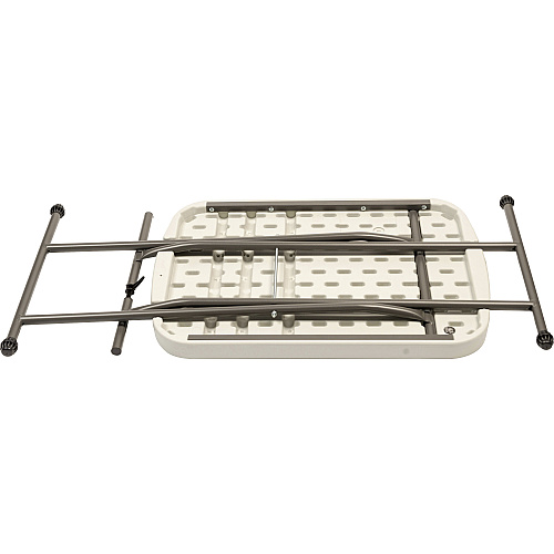 Iceberg IndestrucTable Small Space Personal Table Platinum Top - 25 lb Capacity - Height Adjustable - 20.80" to 26.60" Adjustment - 26.60" Table Top Width x 17.80" Table Top Depth - 26.60" Height - High-density Polyethylene (HDPE), Resin Top Mater (65499)